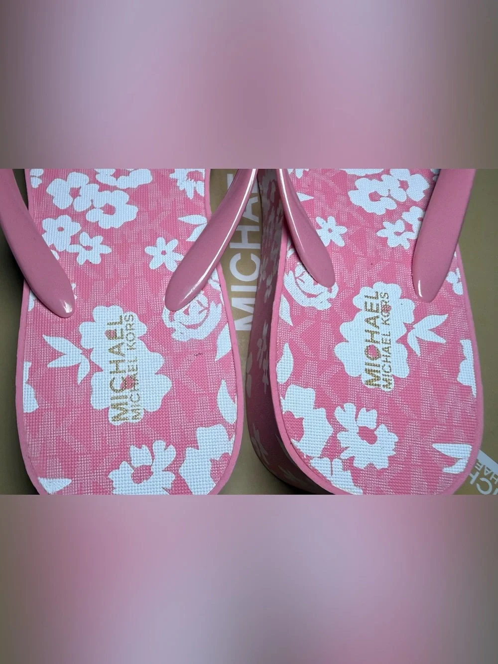 Michael kors Pink Floral Platform Flip Flop 7